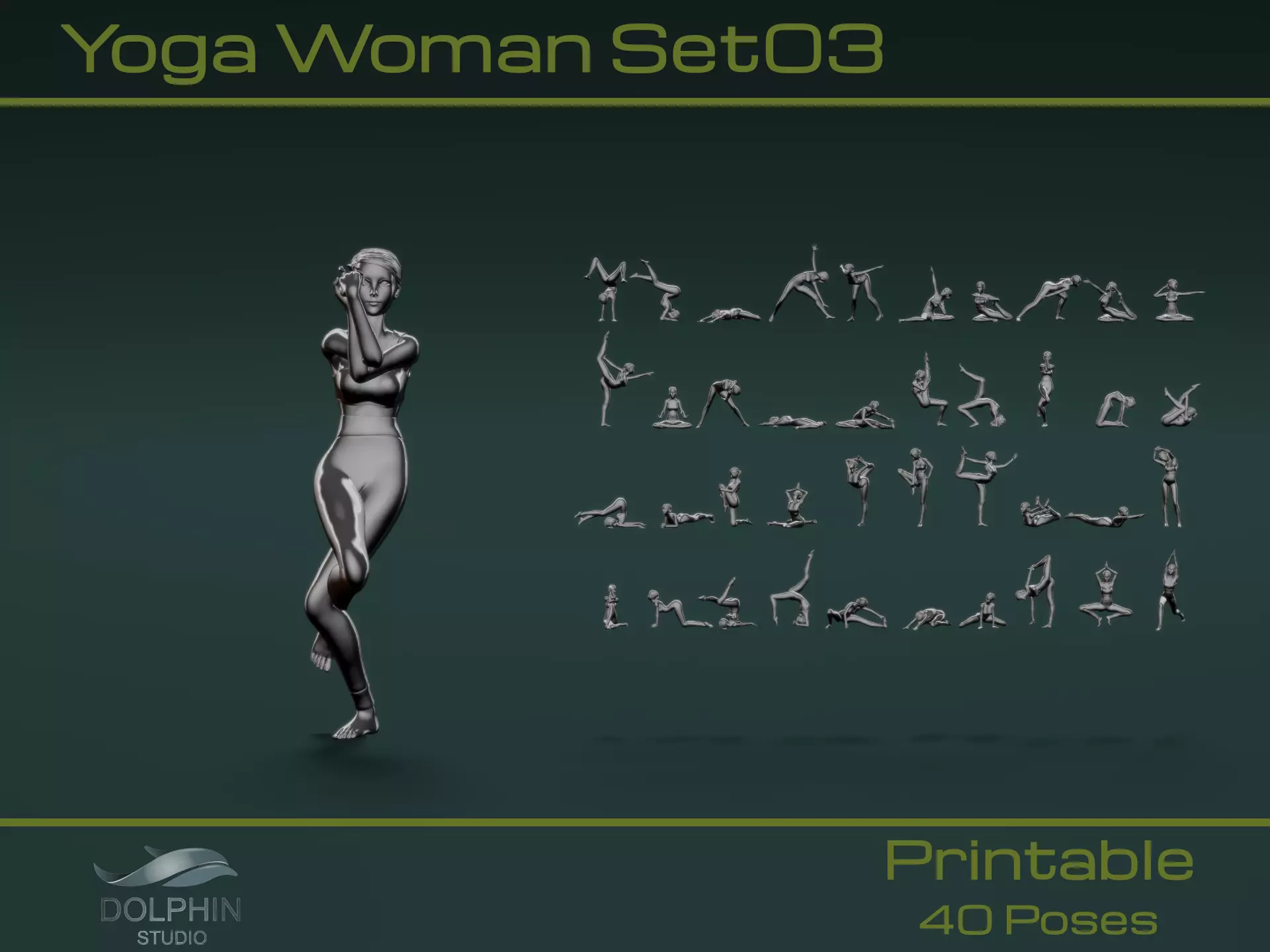 Yoga Woman Set03 3D model