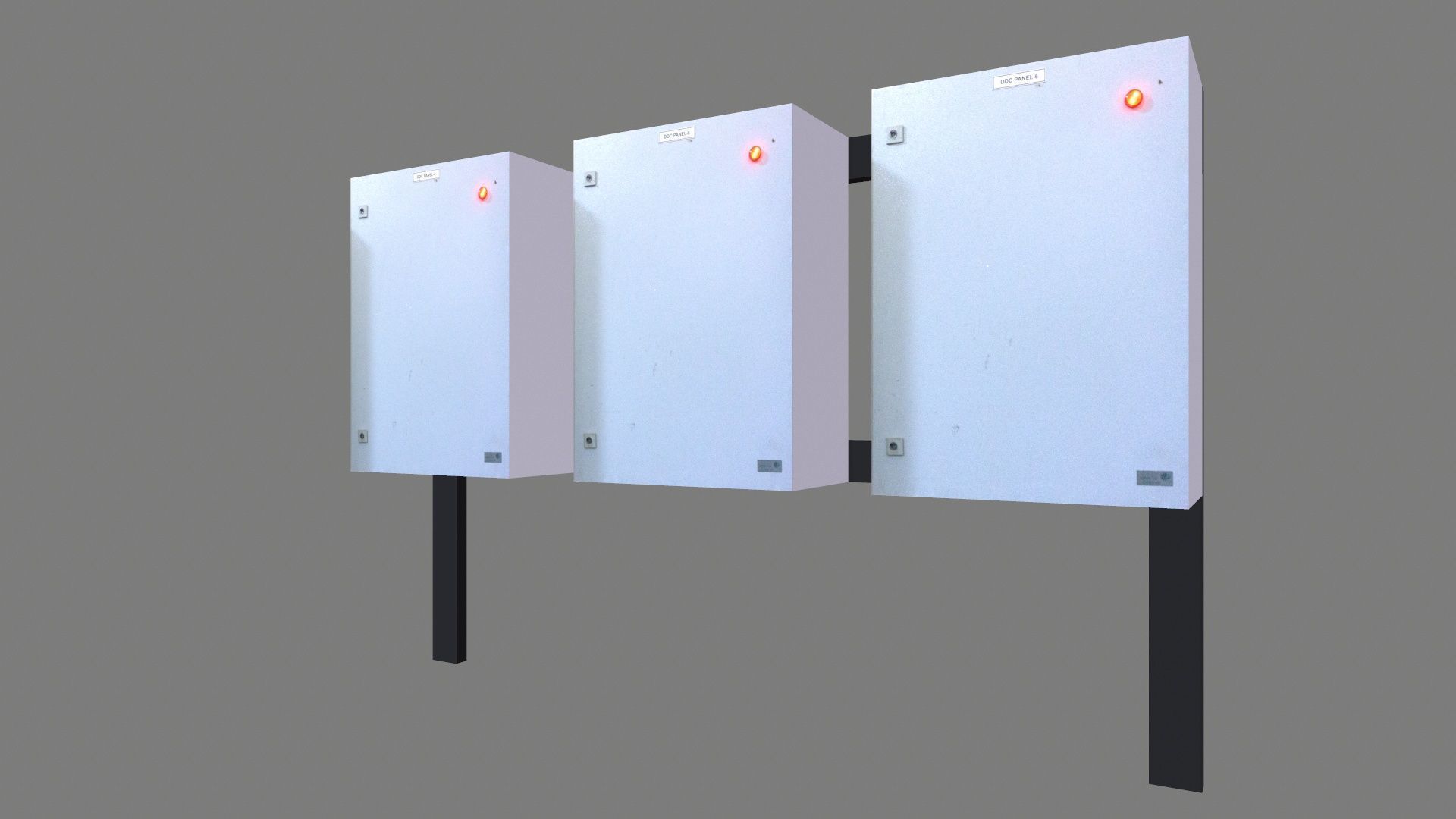 Electrical Panel Lowpoly Low-poly 3D model_3