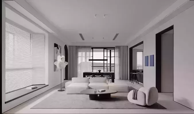 apartment interior scenes        3D model