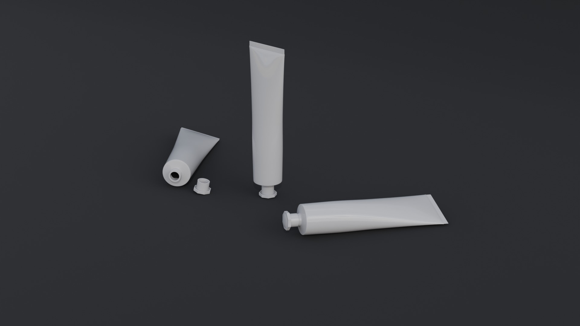 Hand Cream Laminate Tube and Packaging box Low-poly 3D model_3