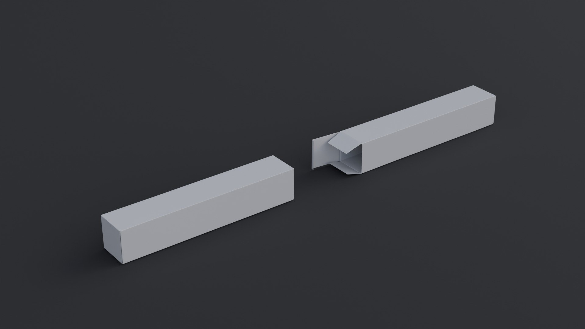 Hand Cream Laminate Tube and Packaging box Low-poly 3D model_6