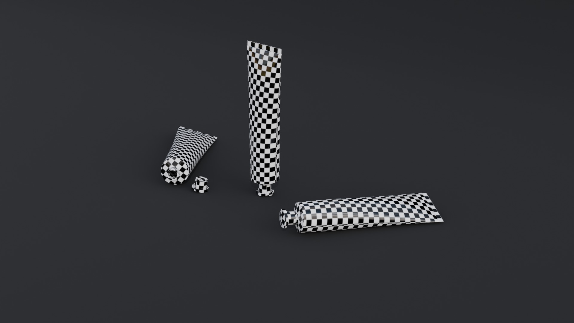 Hand Cream Laminate Tube and Packaging box Low-poly 3D model_5