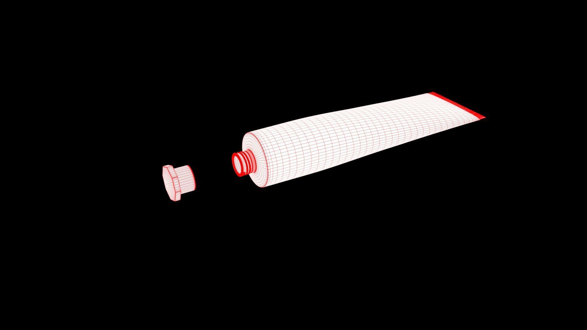 Hand Cream Laminate Tube and Packaging box Low-poly 3D model_10