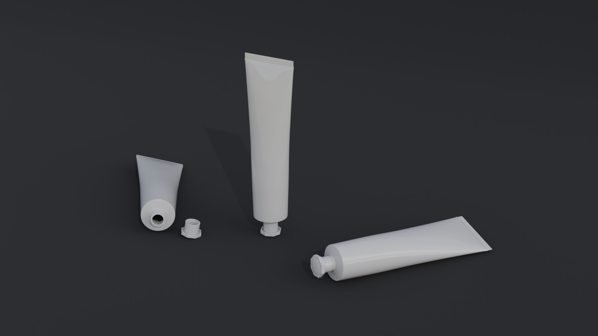 Hand Cream Laminate Tube and Packaging box Low-poly 3D model_4