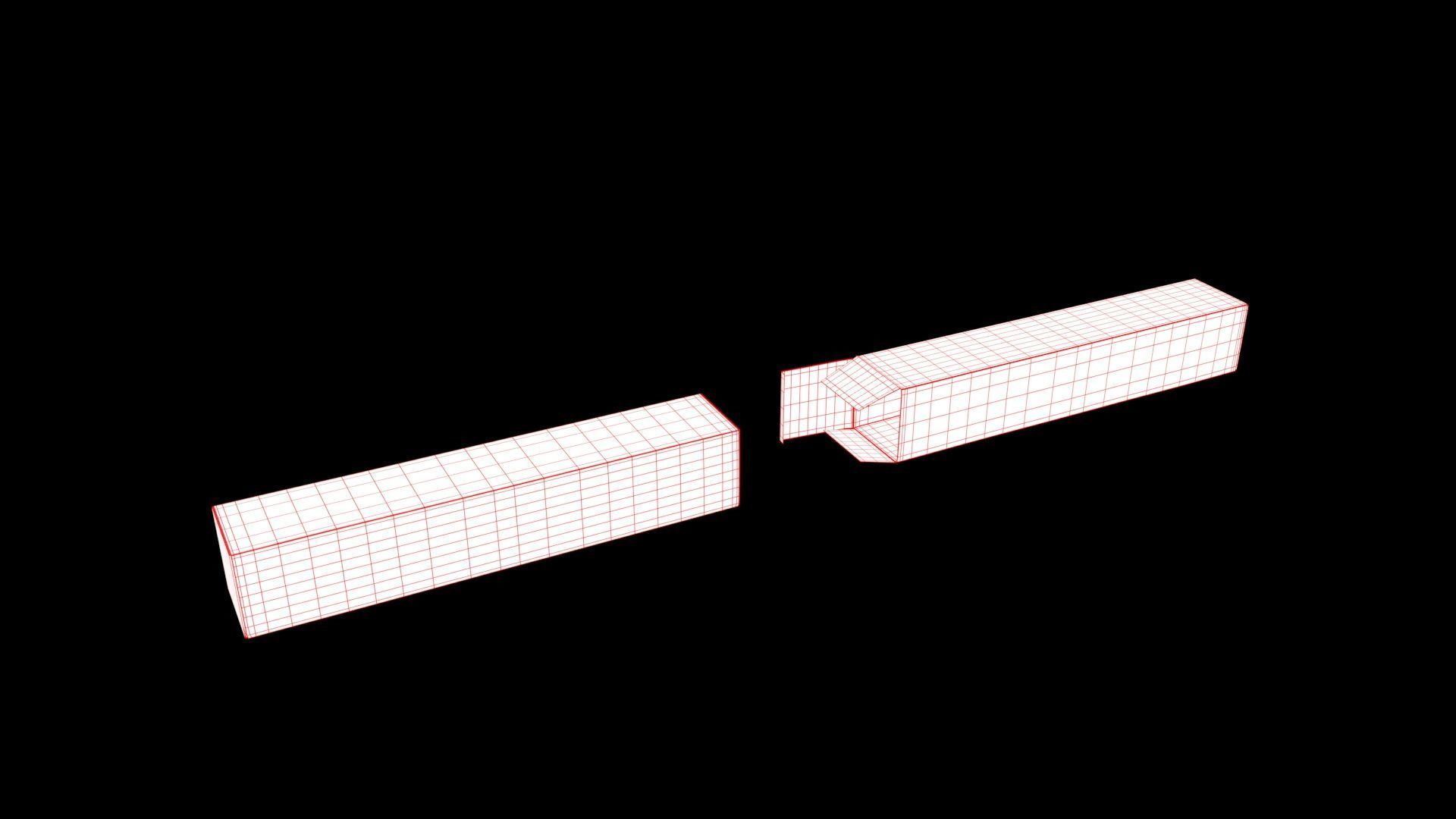 Hand Cream Laminate Tube and Packaging box Low-poly 3D model_11