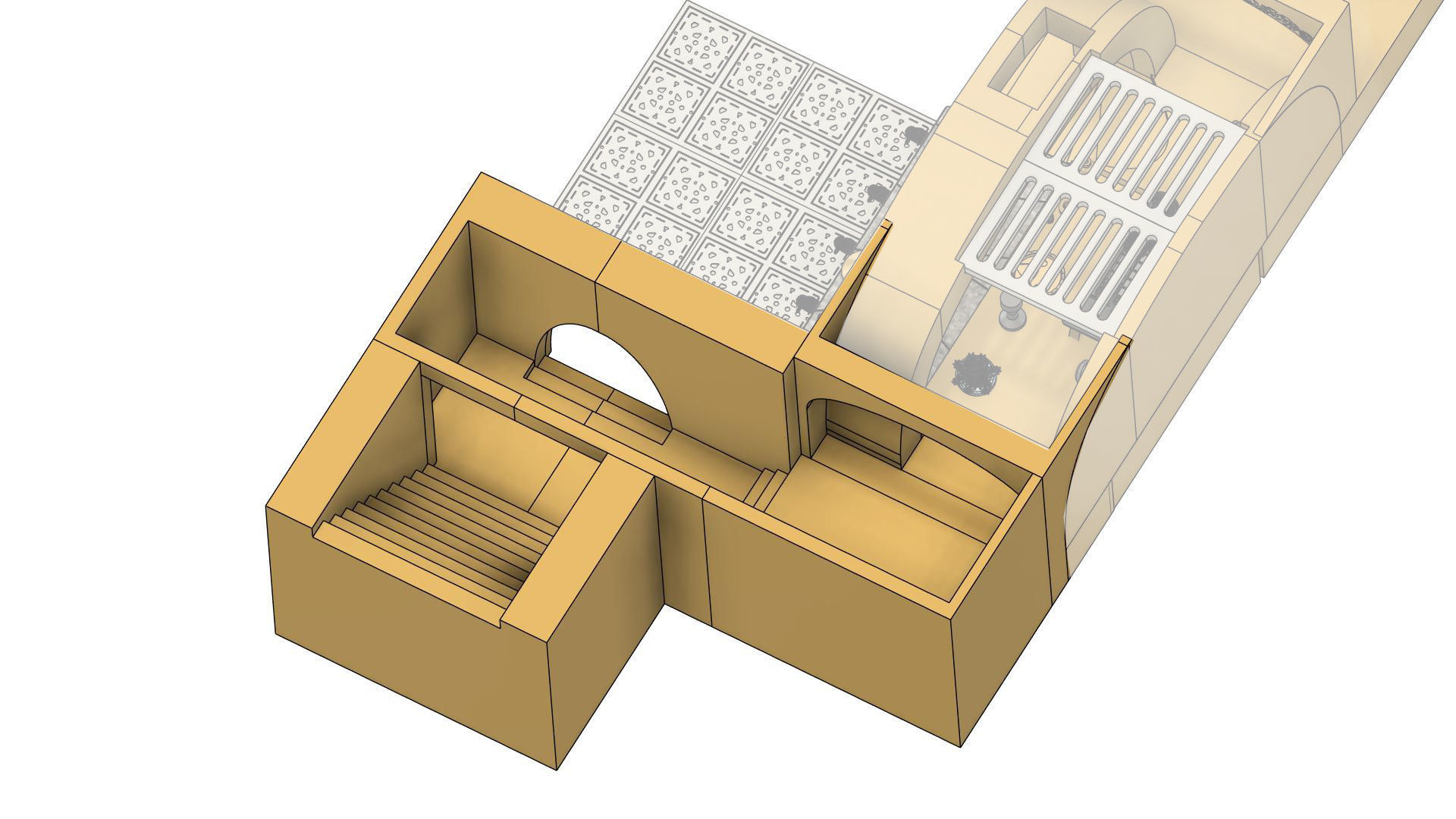 Jabba Palace full Diorama 3D print model_7