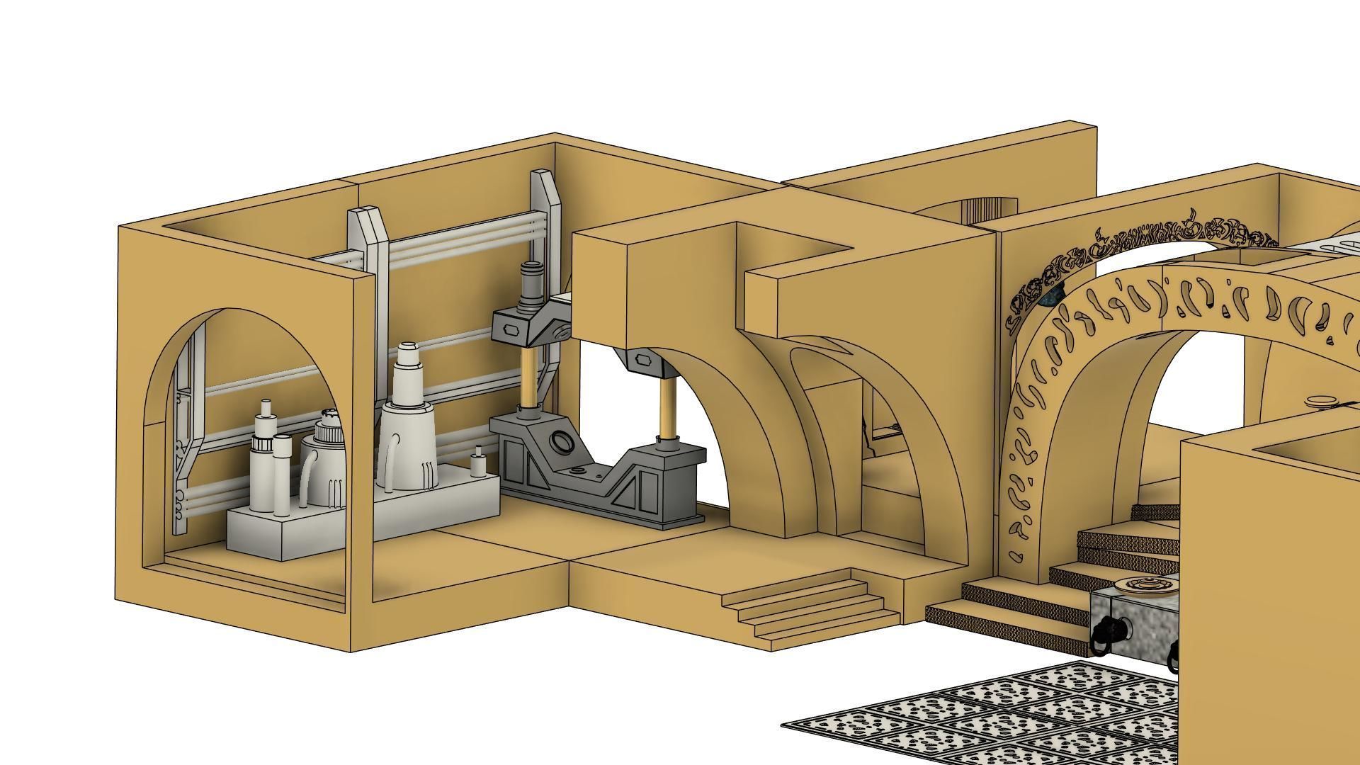 Jabba Palace full Diorama 3D print model_12