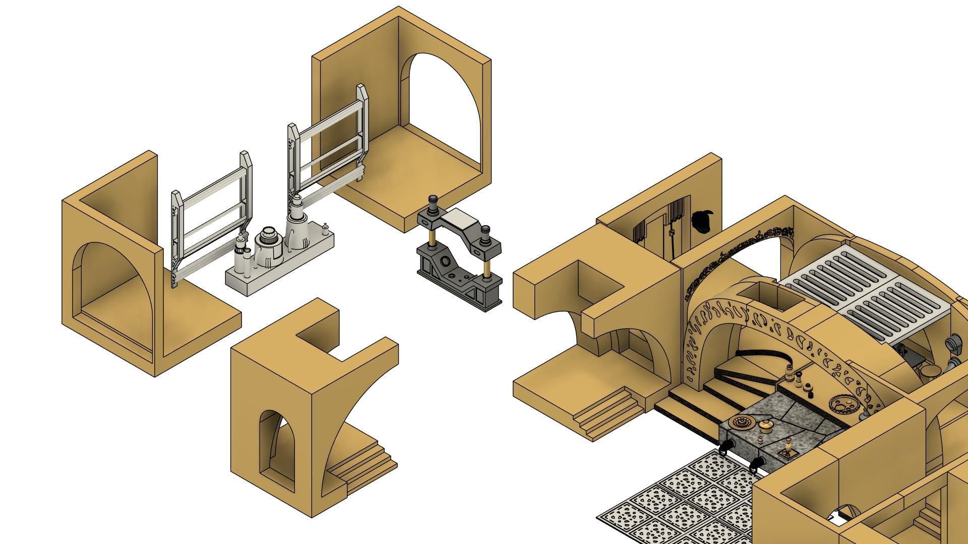Jabba Palace full Diorama 3D print model_14