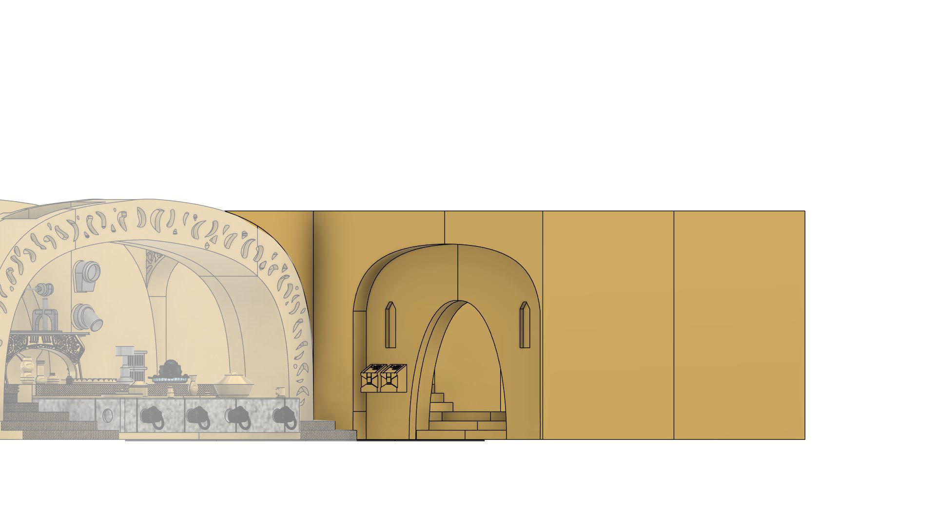 Jabba Palace full Diorama 3D print model_5