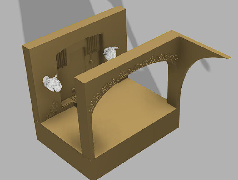 Jabba Palace full Diorama 3D print model_32