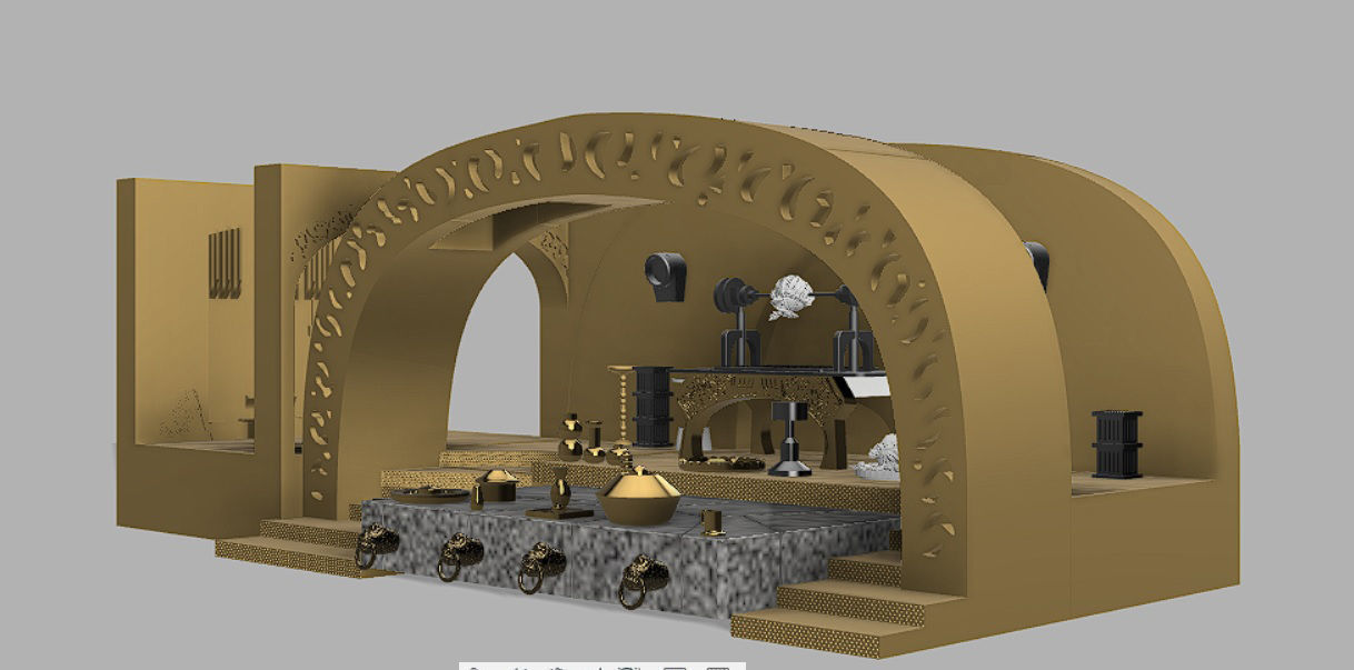 Jabba Palace full Diorama 3D print model_21