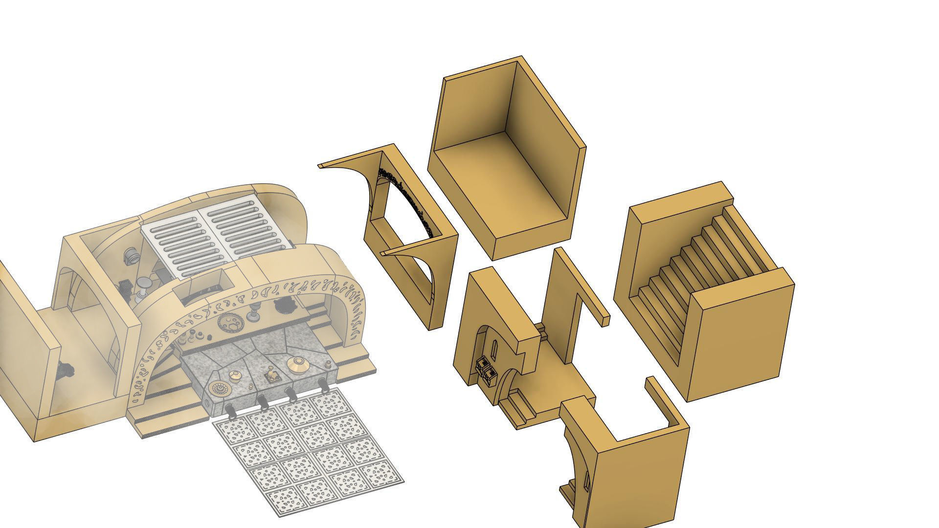 Jabba Palace full Diorama 3D print model_9