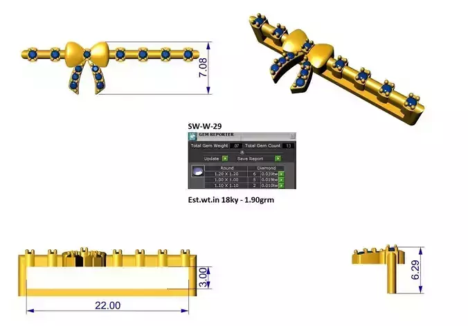 bow apple watch charm