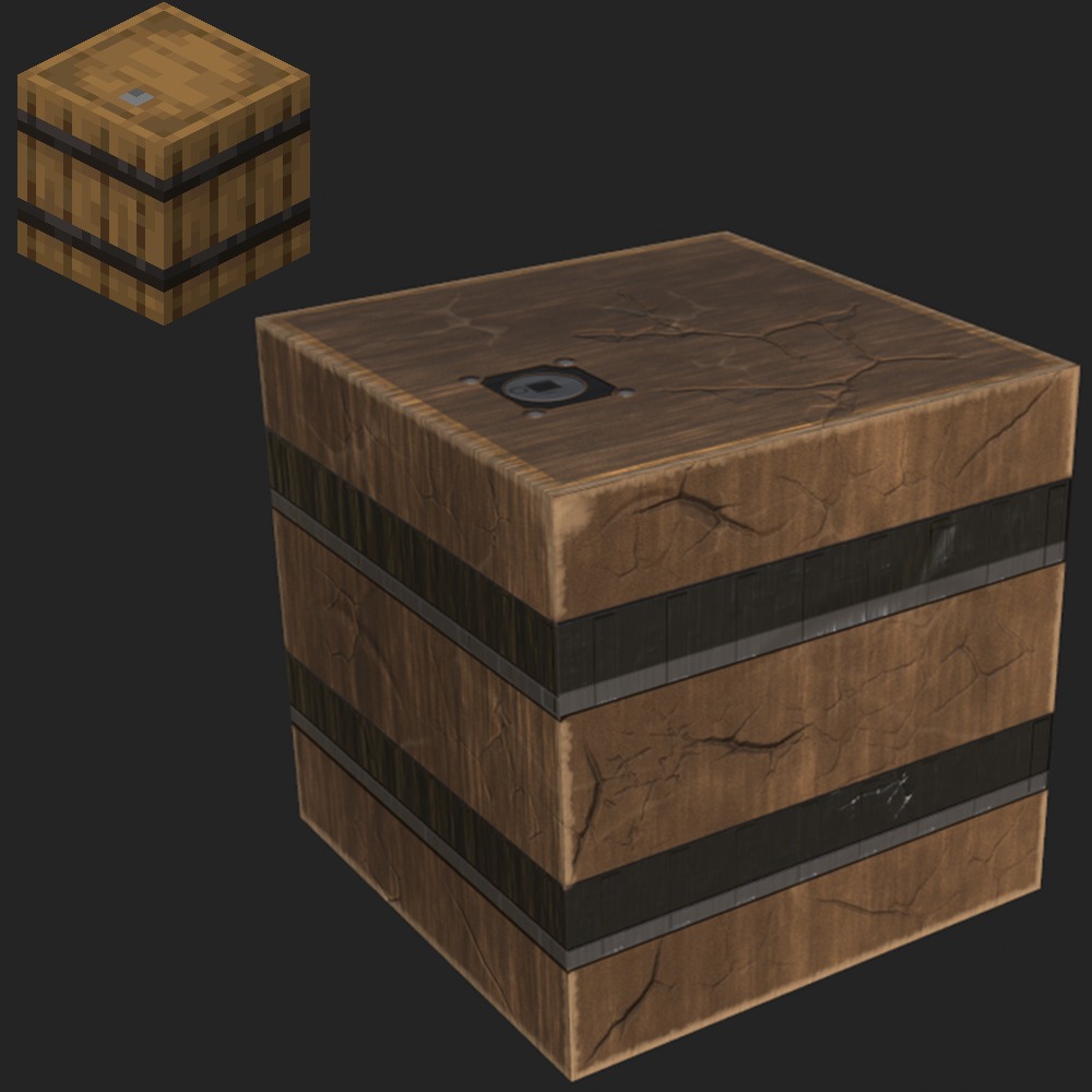 Minecraft 8 Cubes PBR Set Game Ready  Low-poly 3D model_7