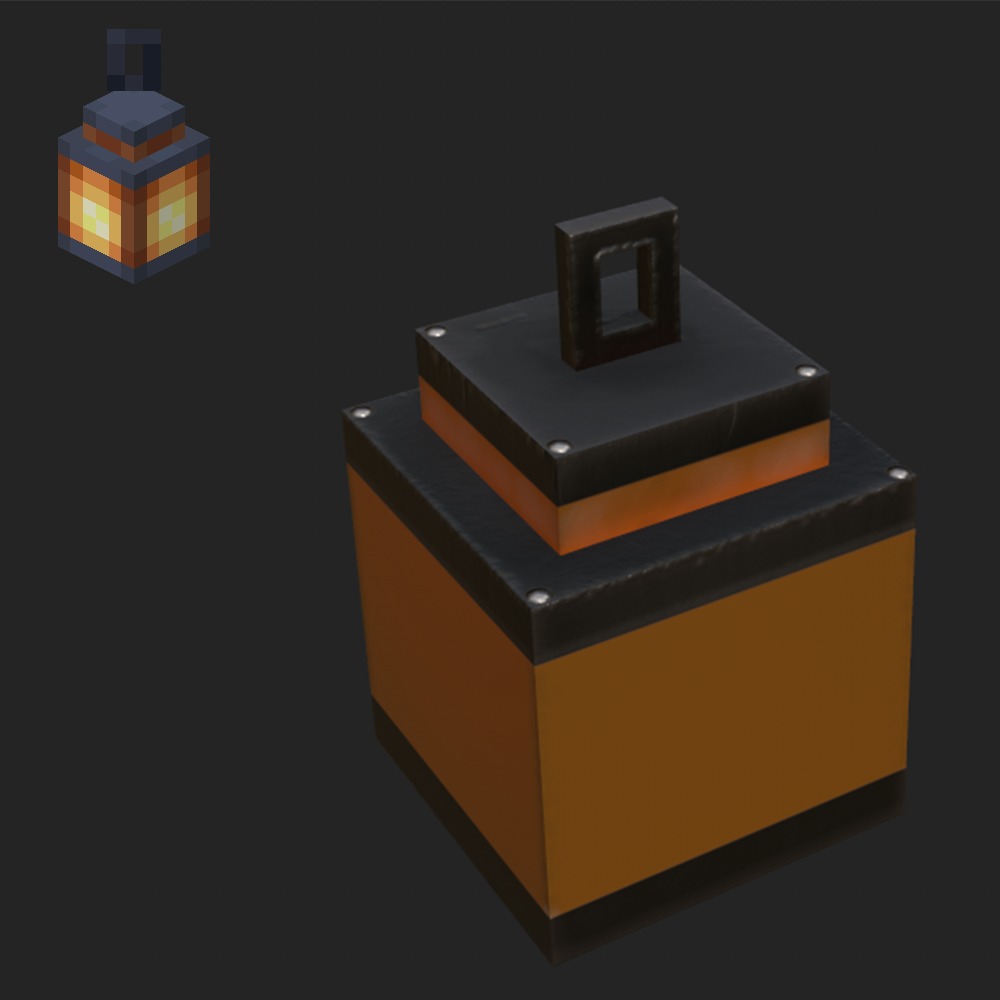 Minecraft 8 Cubes PBR Set Game Ready  Low-poly 3D model_3