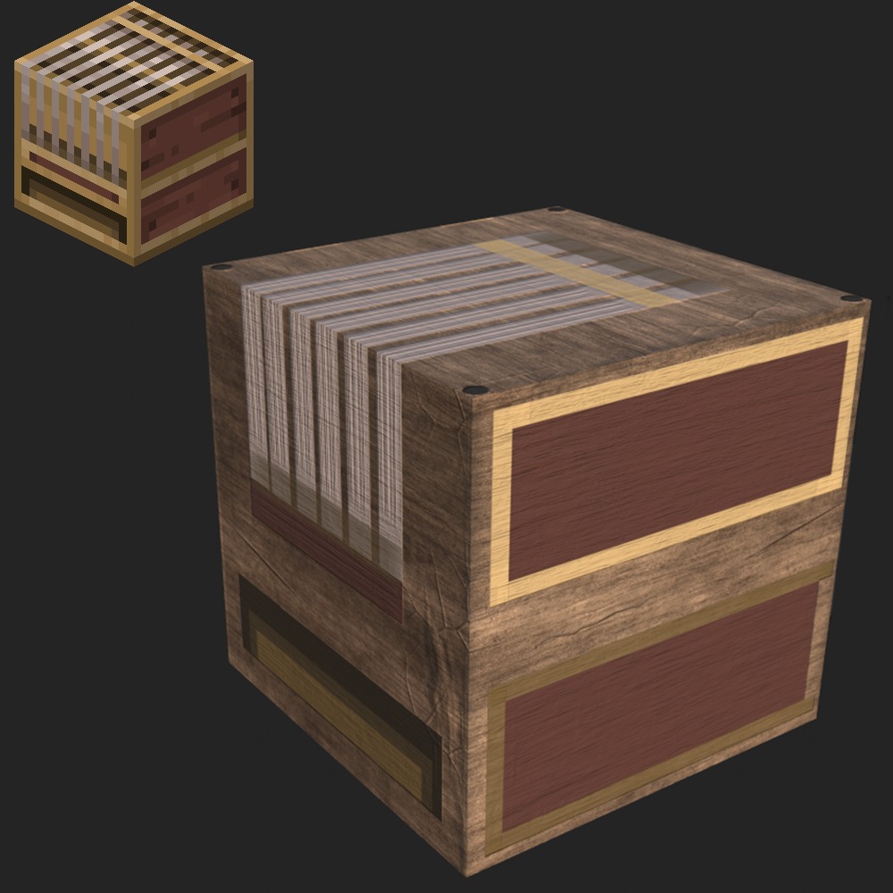Minecraft 8 Cubes PBR Set Game Ready  Low-poly 3D model_9