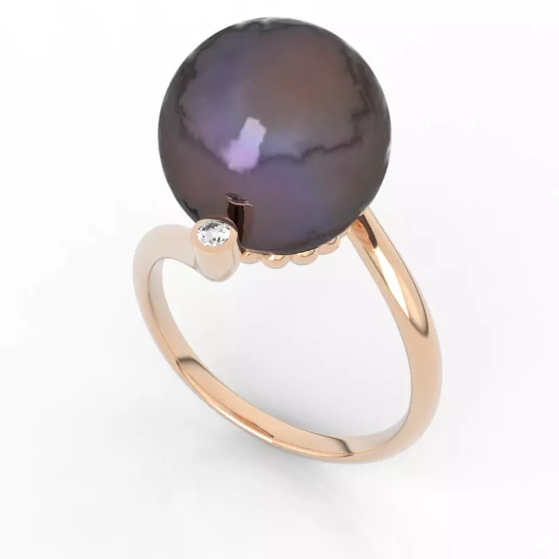 10mm pearl proposal ring 3D print model