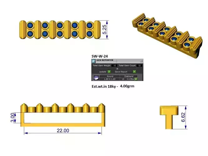 bridge diamond apple watch charm