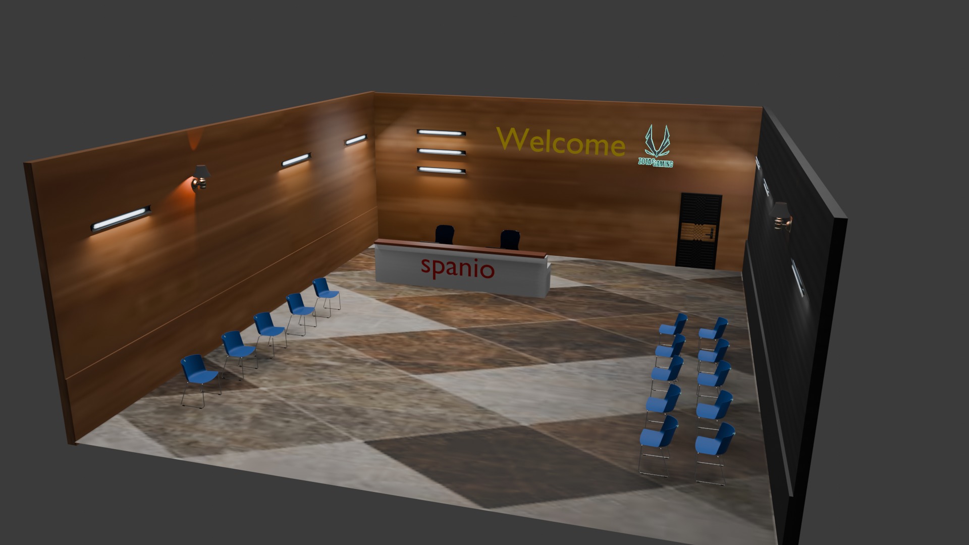 Reception Area 3D model_1