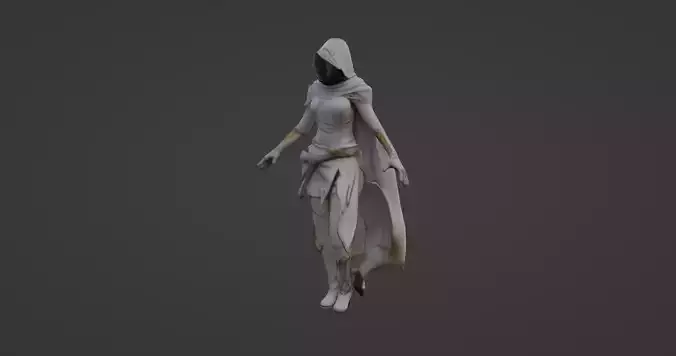 Elegant Fantasy Assassin Character 3D model