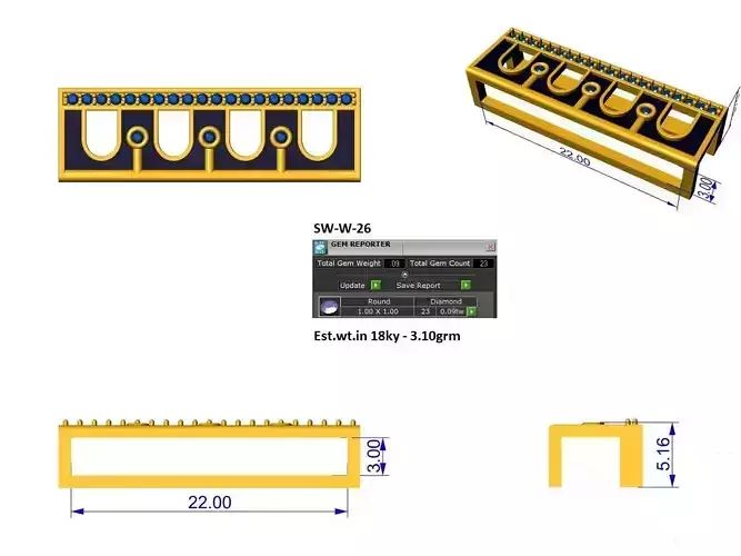 heritage apple watch charm 3D print model