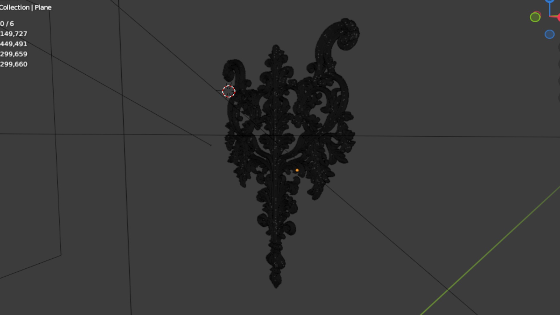 Classic decor ornament carved 56 3D model_6