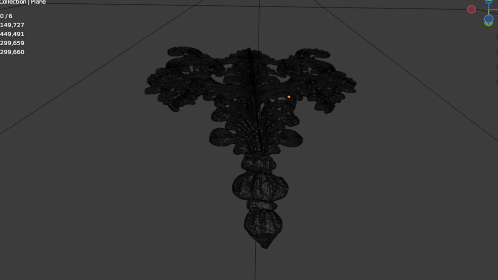 Classic decor ornament carved 56 3D model_7