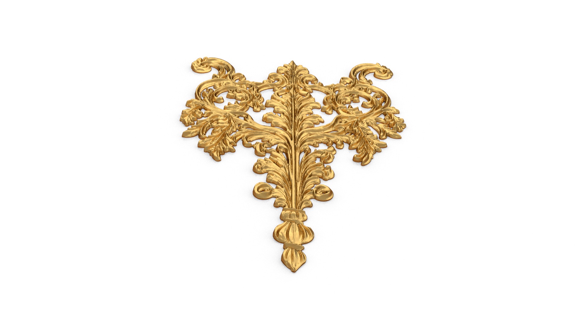Classic decor ornament carved 56 3D model_4