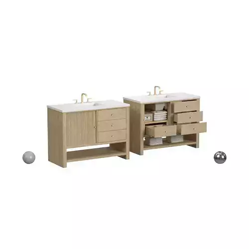 Marigot Single 48 Single Vanity in Sunwashed Oak