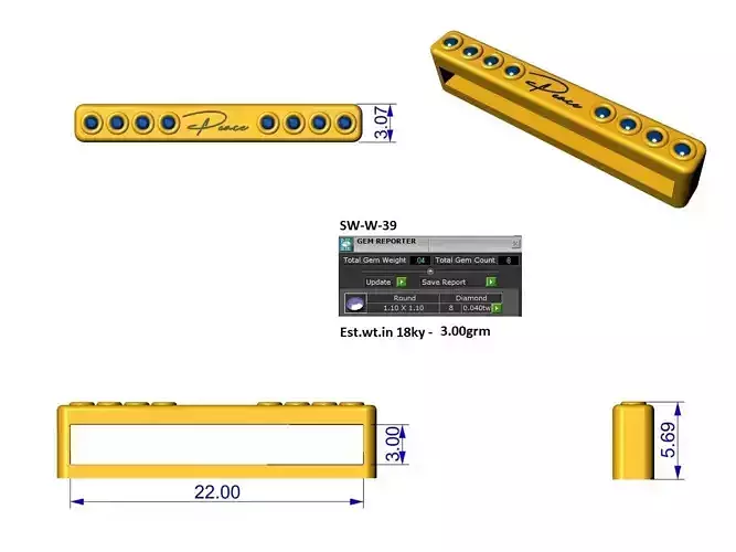 peace apple watch charm