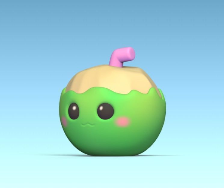 Coconut 3D print model_2