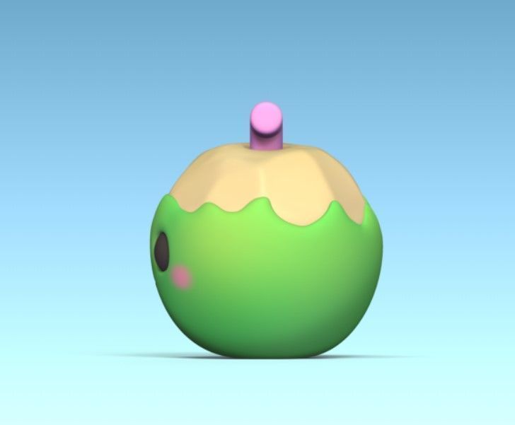 Coconut 3D print model_3