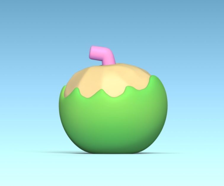 Coconut 3D print model_4