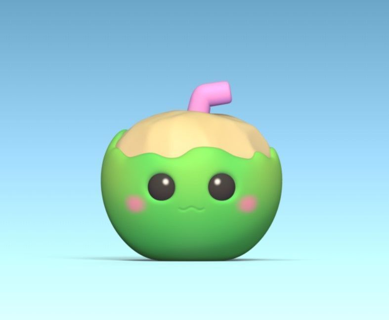 Coconut 3D print model_1