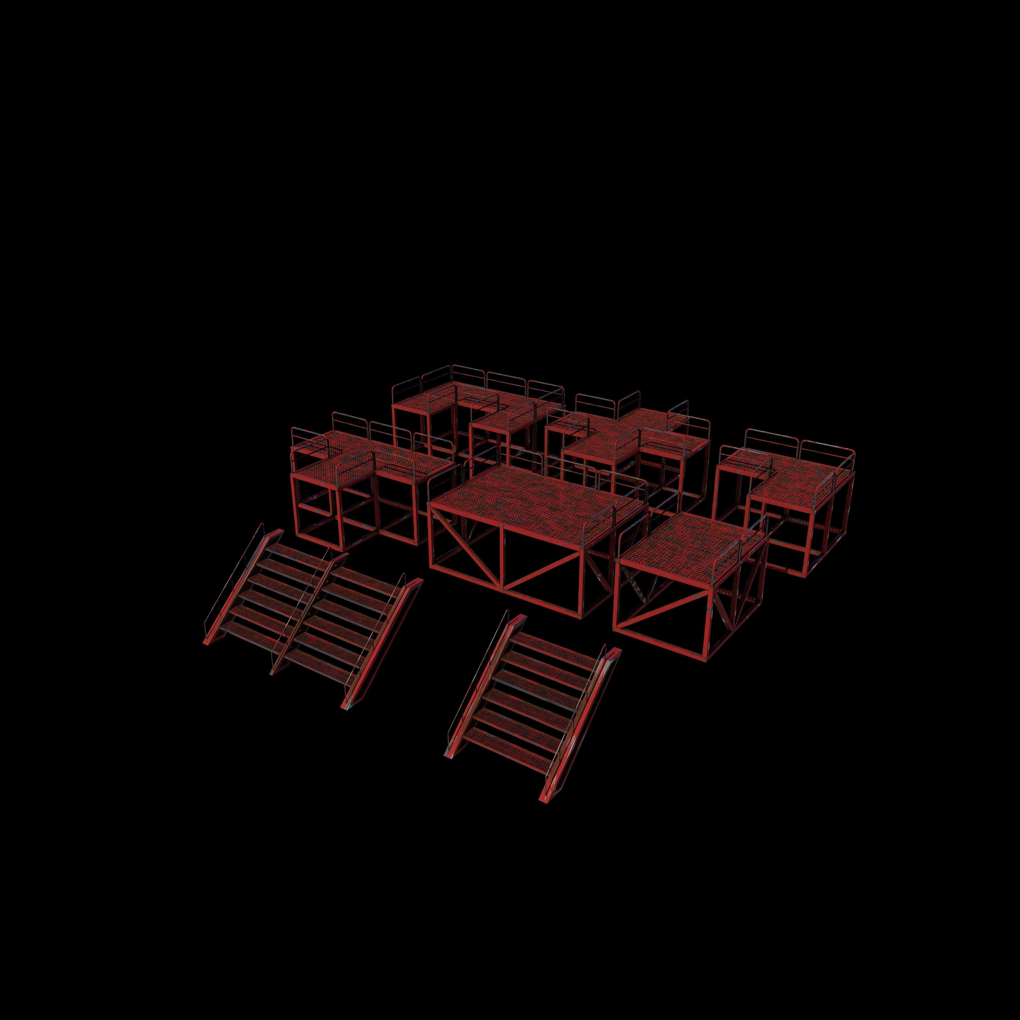 Modular Platform 3D model_2