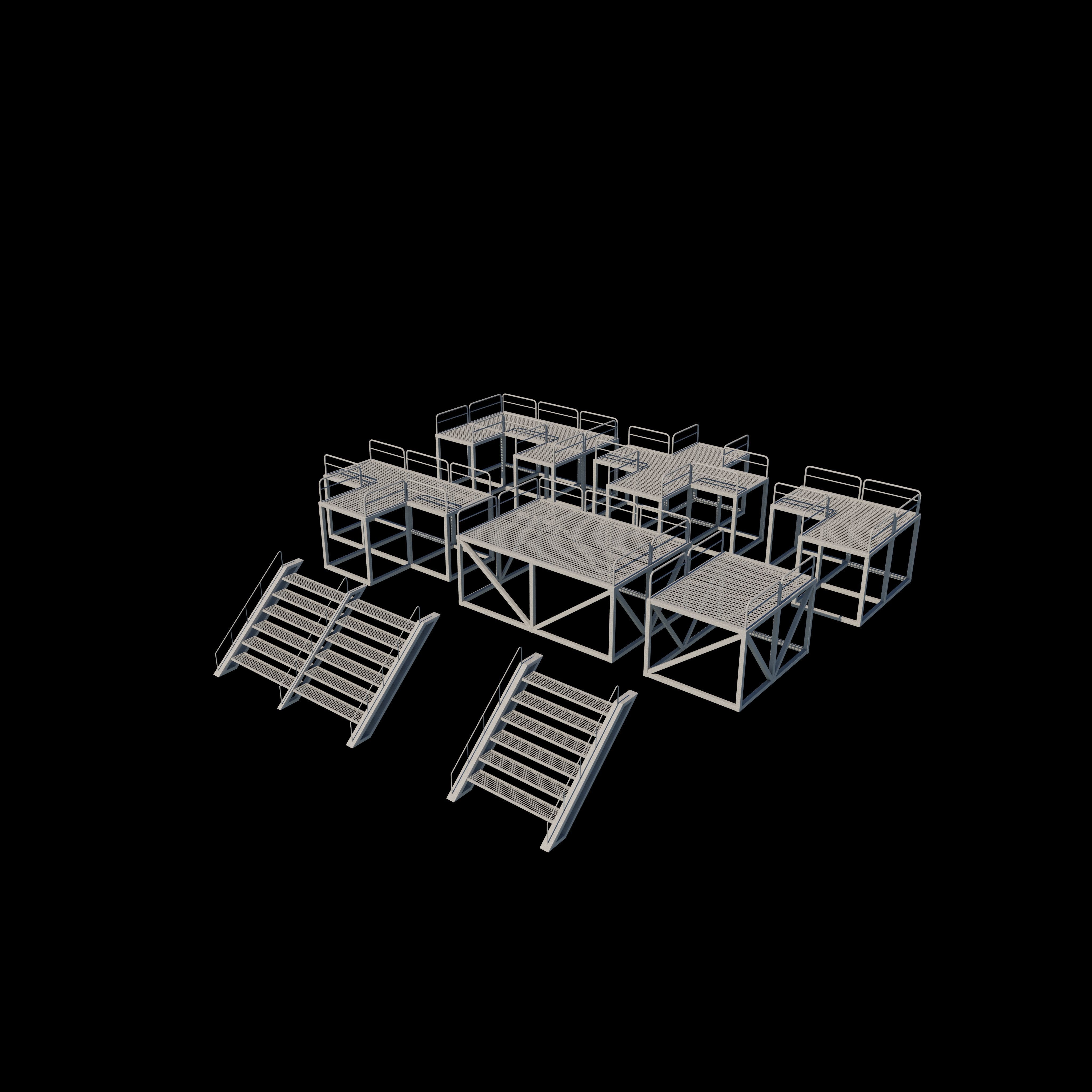 Modular Platform 3D model_7