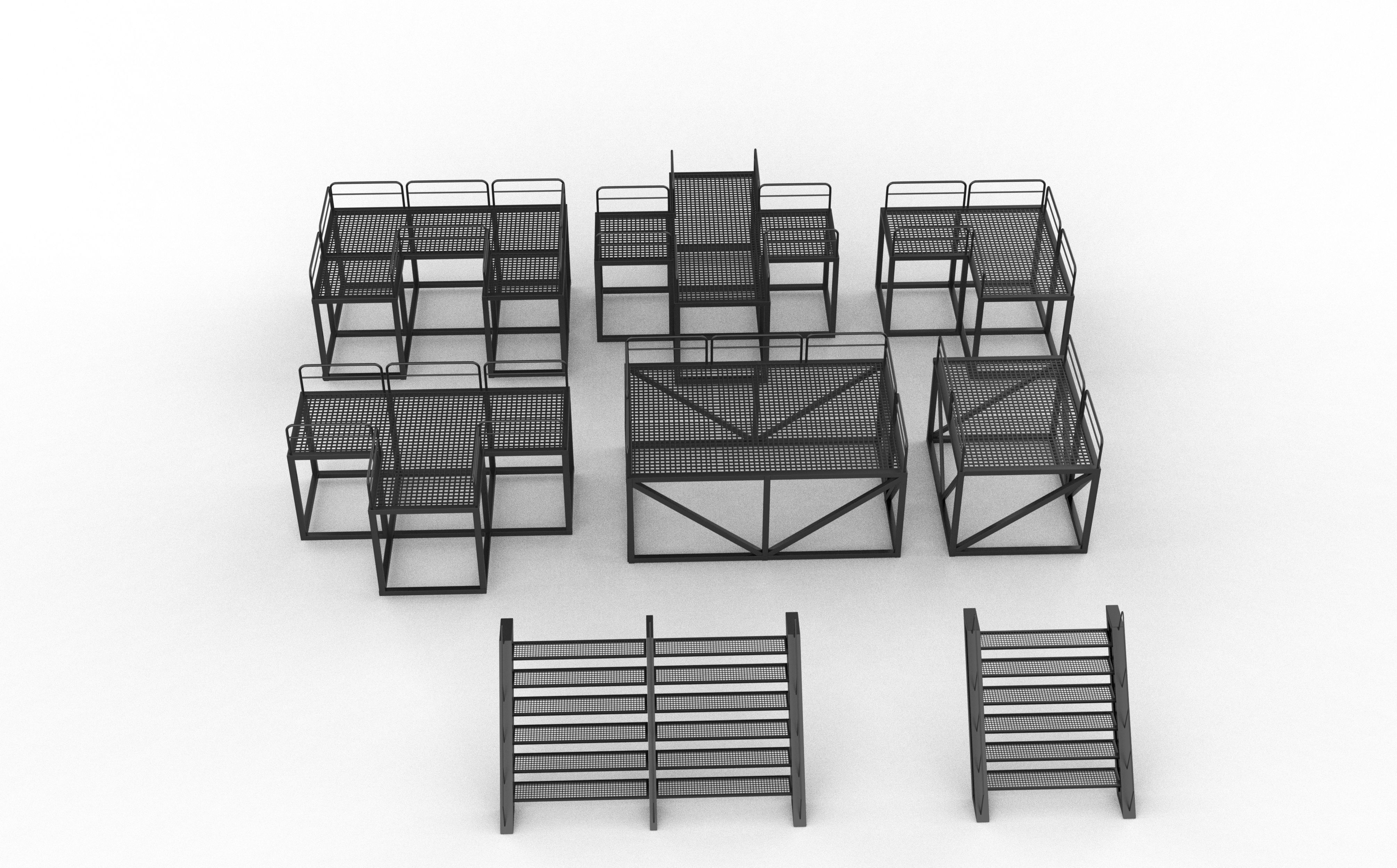Modular Platform 3D model_9