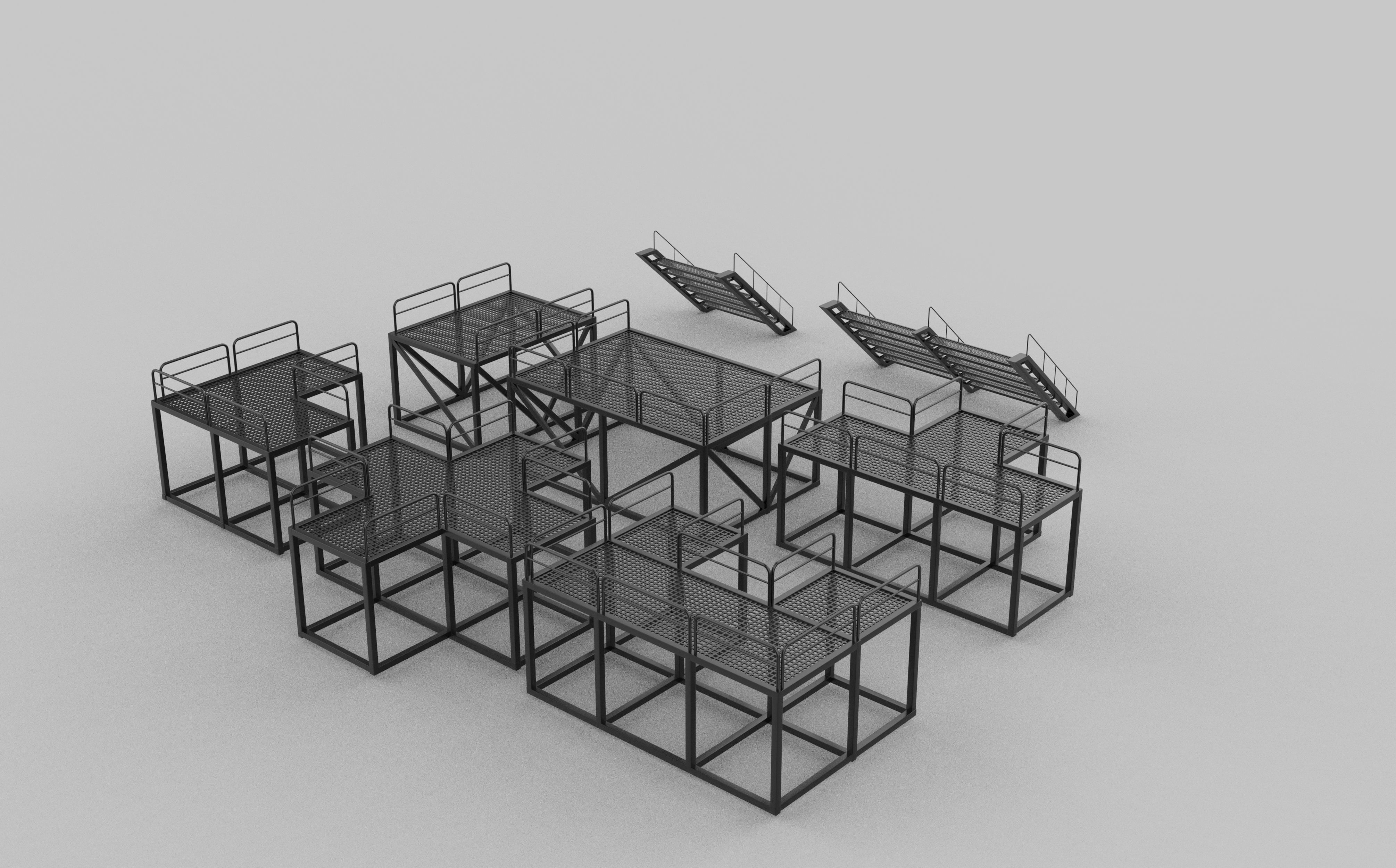 Modular Platform 3D model_10