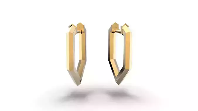 Gold congo earring chains E30 3D print model