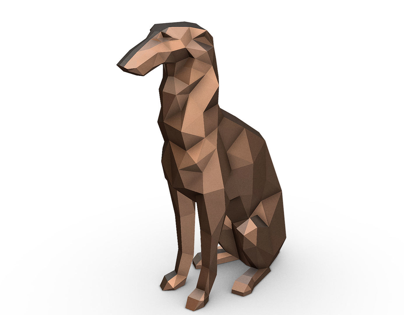 Borzoi model  3D print model_2