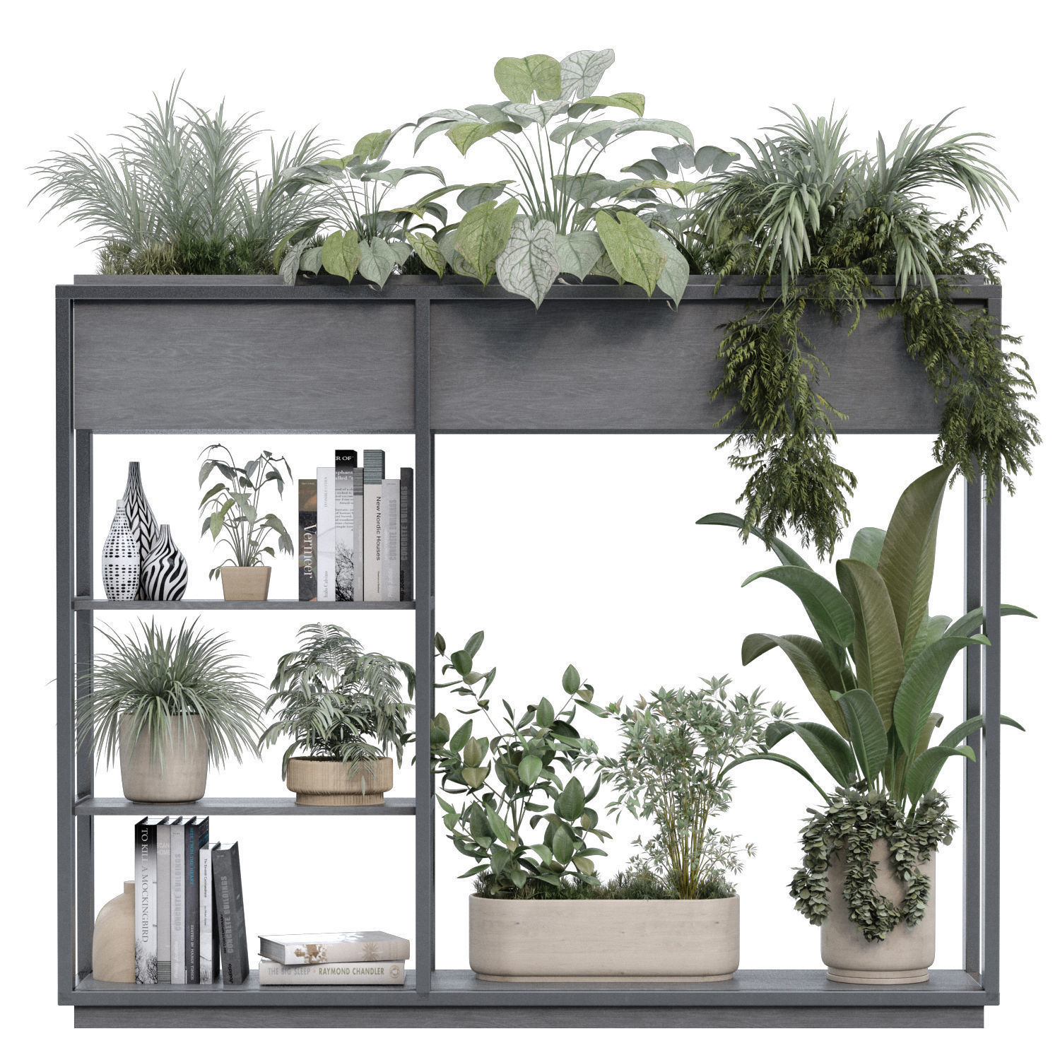 interior plant and decoration partition set 341 3D model_2