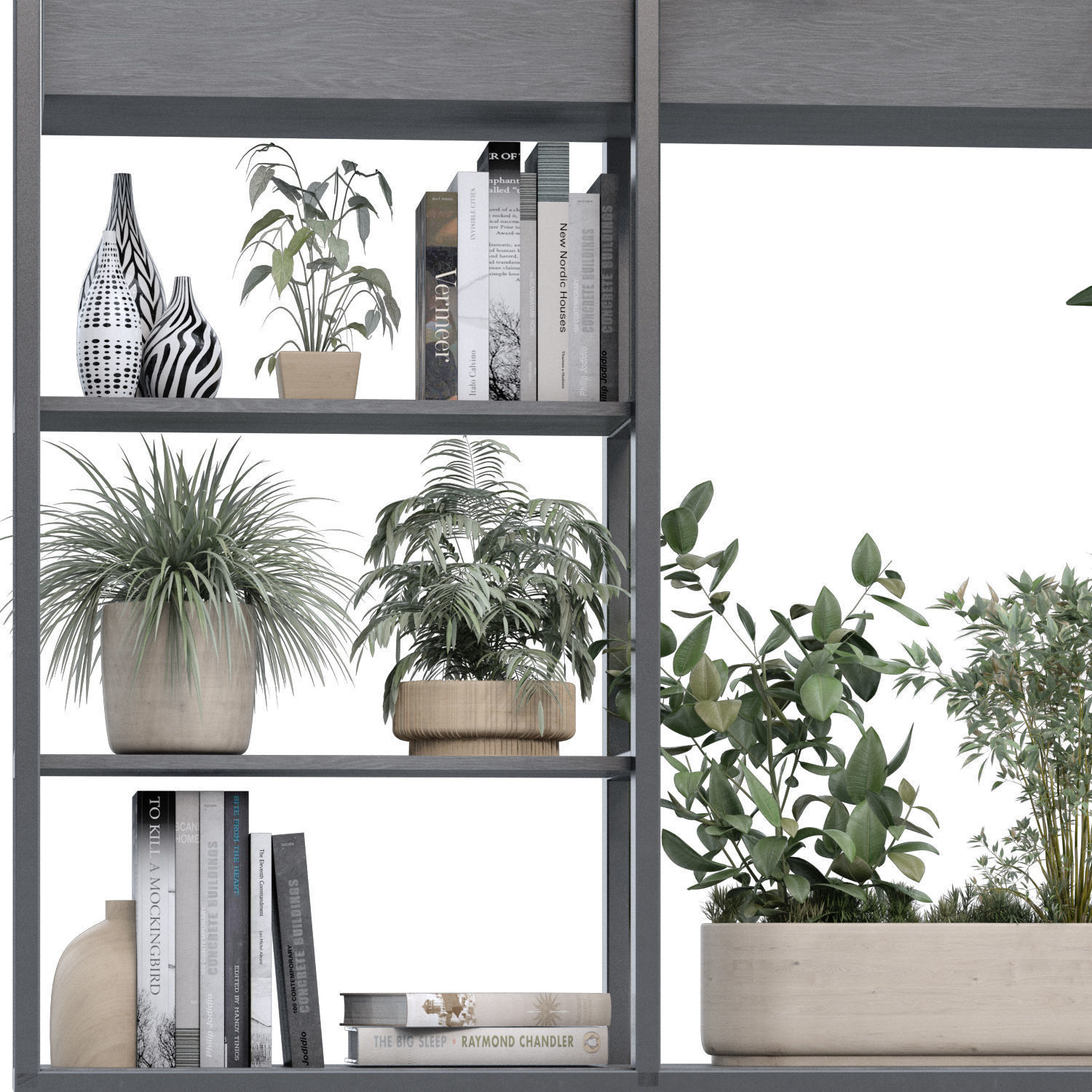 interior plant and decoration partition set 341 3D model_1