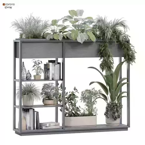 interior plant and decoration partition set 341