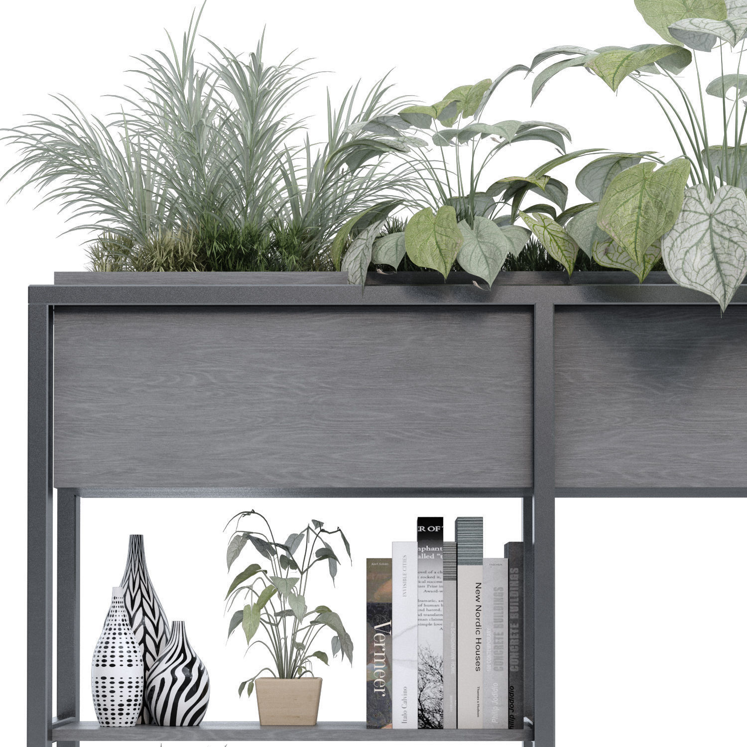 interior plant and decoration partition set 341 3D model_5