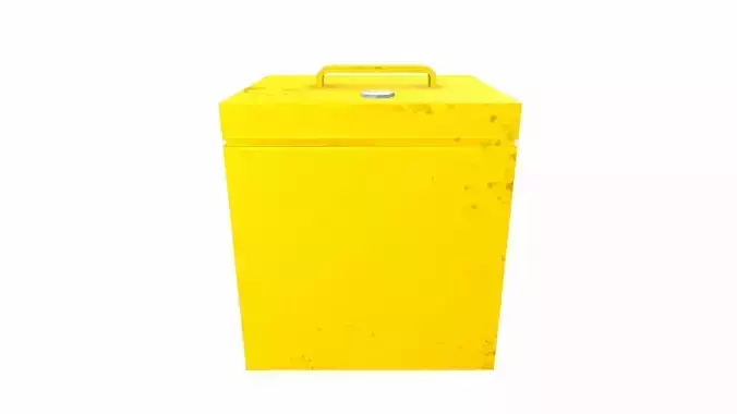 Metal Box Low-poly 3D model