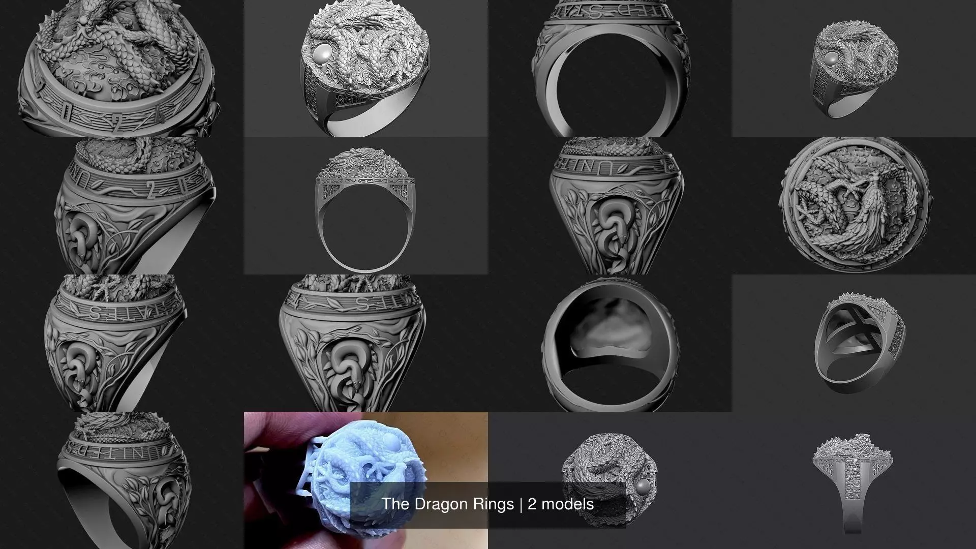 The Dragon Rings 3D Model Collection_0