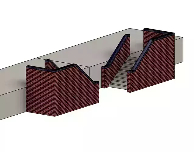 Model Railway Platform Access Steps V3 3D print model
