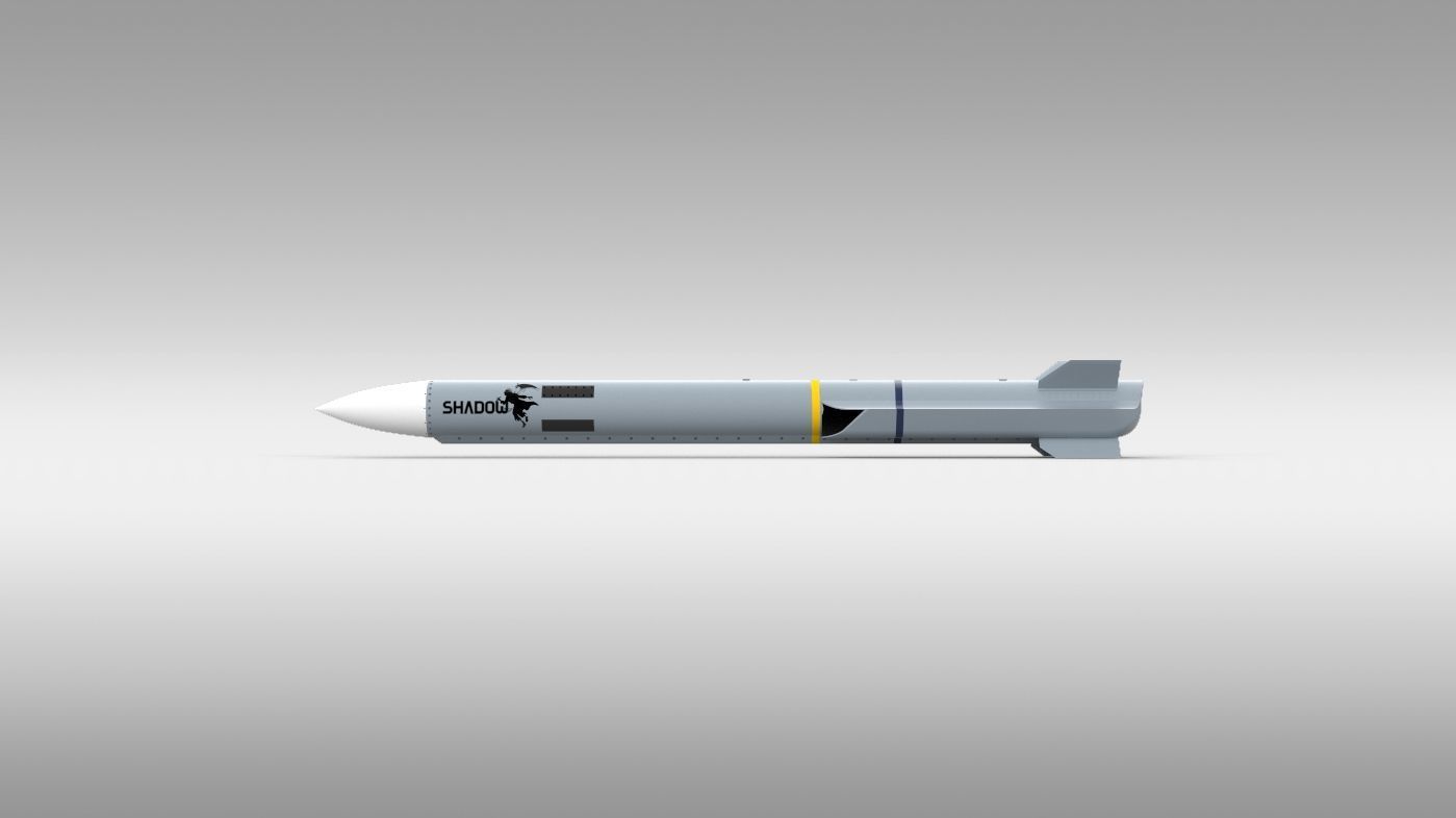 New generation long-range radar missile SHADOW Free low-poly 3D model_2
