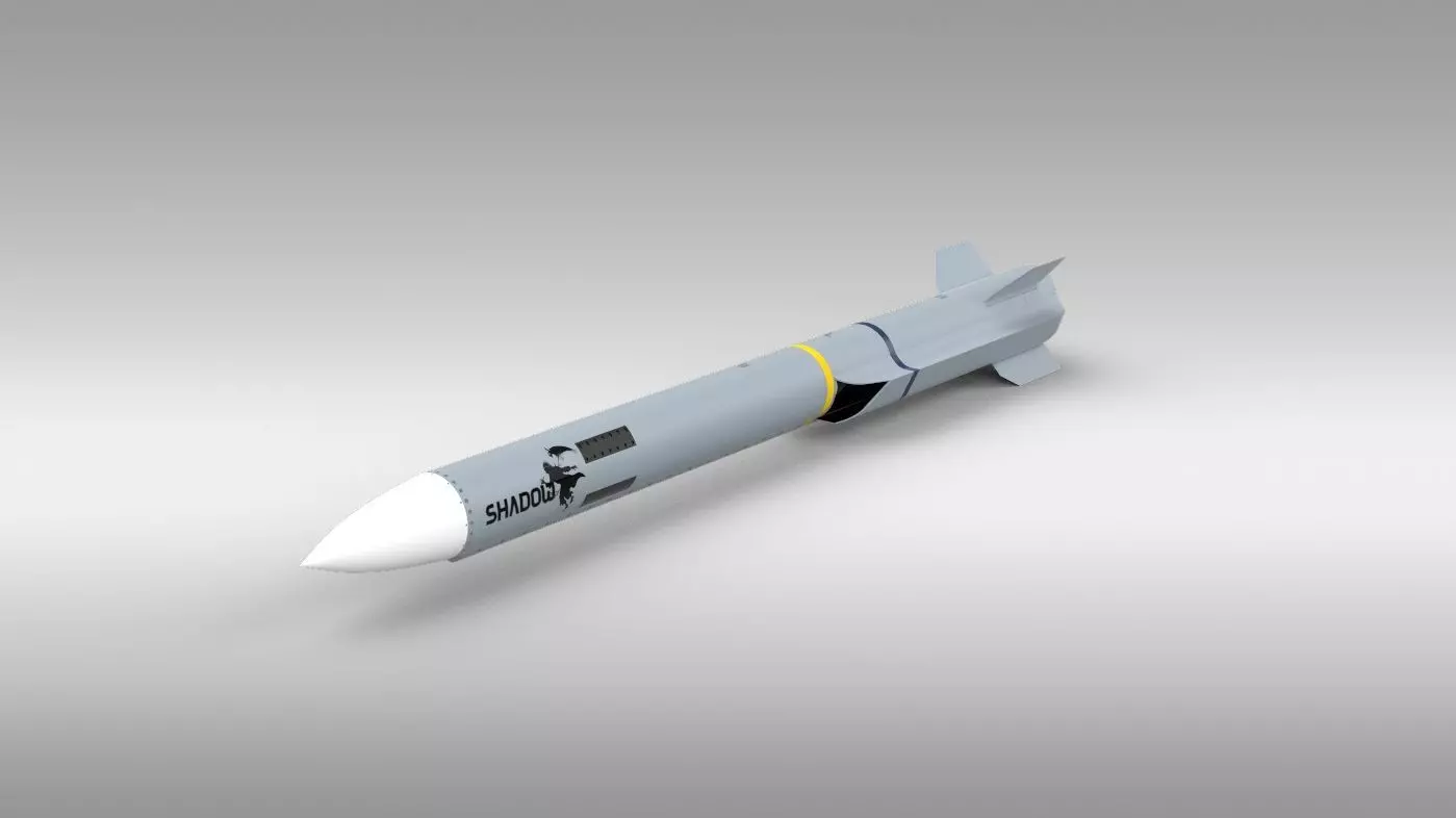 New generation long-range radar missile SHADOW Free low-poly 3D model_0