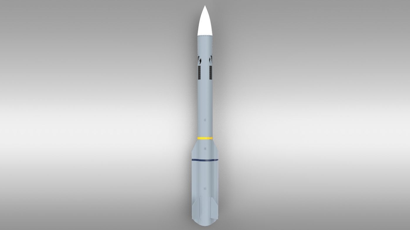 New generation long-range radar missile SHADOW Free low-poly 3D model_1